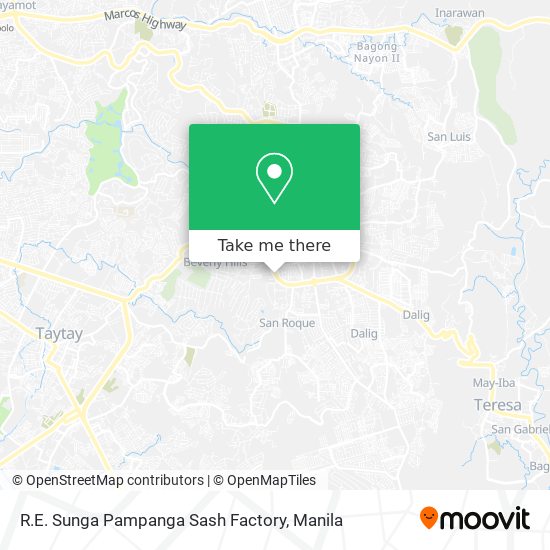 R.E. Sunga Pampanga Sash Factory map