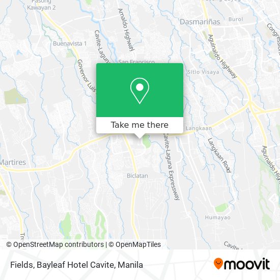 Fields, Bayleaf Hotel Cavite map