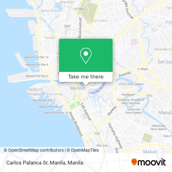 Carlos Palanca Sr, Manila map