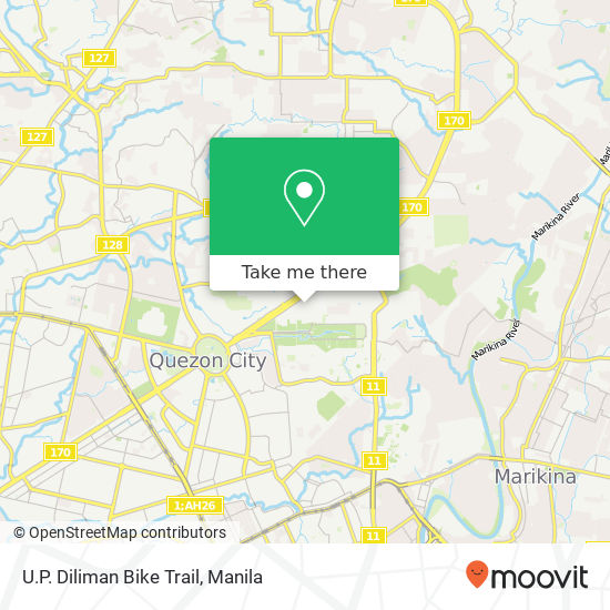 U.P. Diliman Bike Trail map