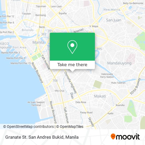 Granate St. San Andres Bukid map