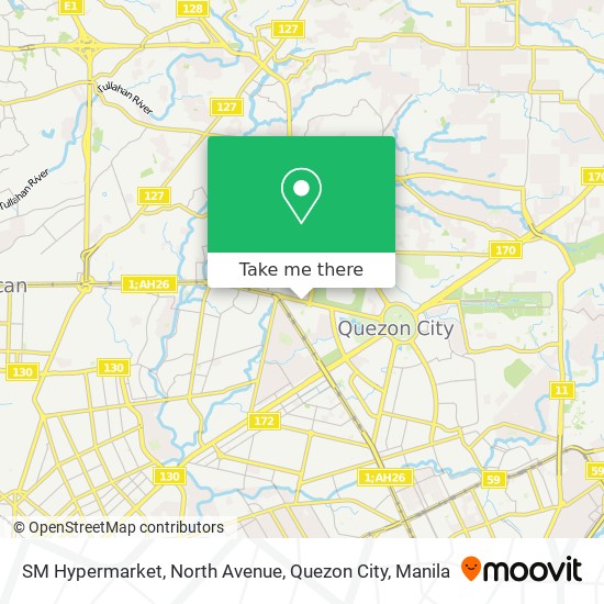 SM Hypermarket, North Avenue, Quezon City map