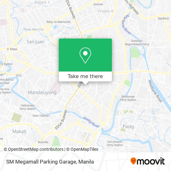 SM Megamall Parking Garage map