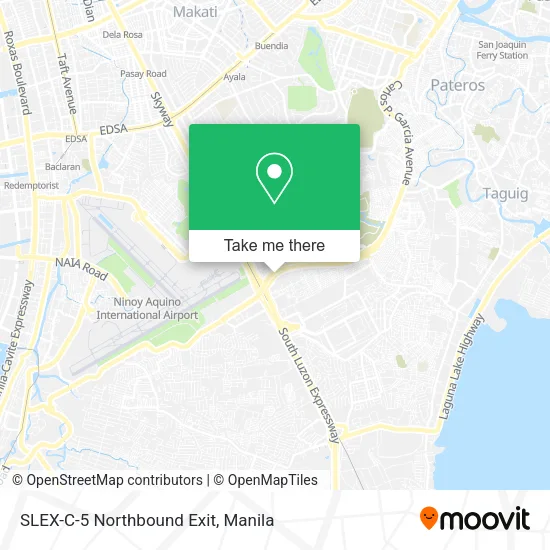 SLEX-C-5 Northbound Exit map