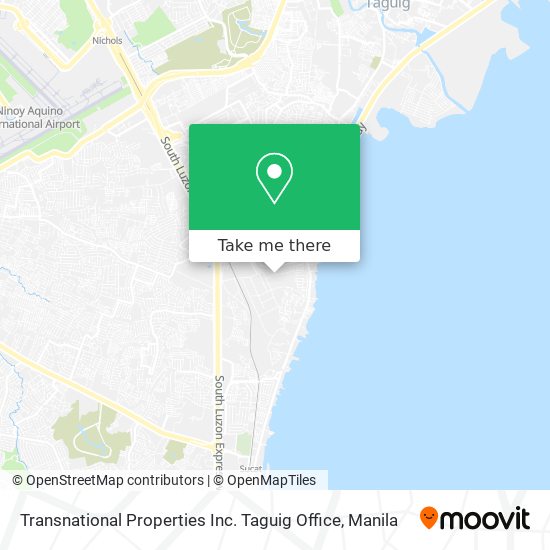 Transnational Properties Inc. Taguig Office map