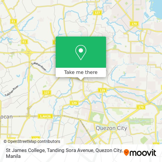 St James College, Tanding Sora Avenue, Quezon City map