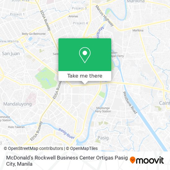McDonald's Rockwell Business Center Ortigas Pasig City map