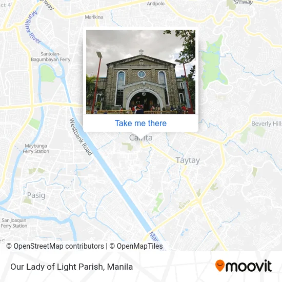 Our Lady of Light Parish map