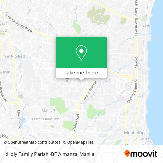 :Holy Family Parish -BF Almanza map