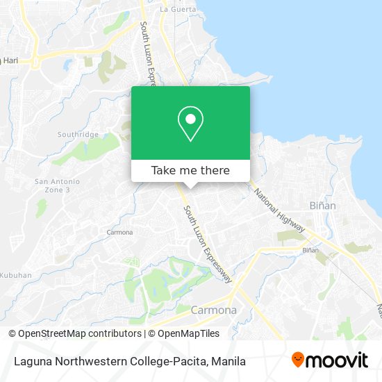 Laguna Northwestern College-Pacita map