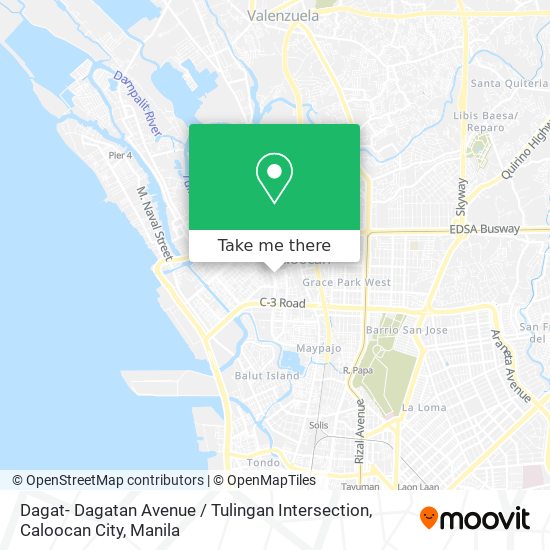 Dagat- Dagatan Avenue / Tulingan Intersection, Caloocan City map