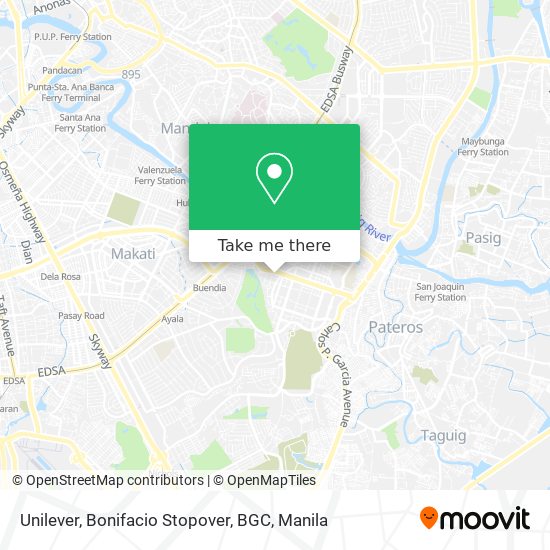 Unilever, Bonifacio Stopover, BGC map
