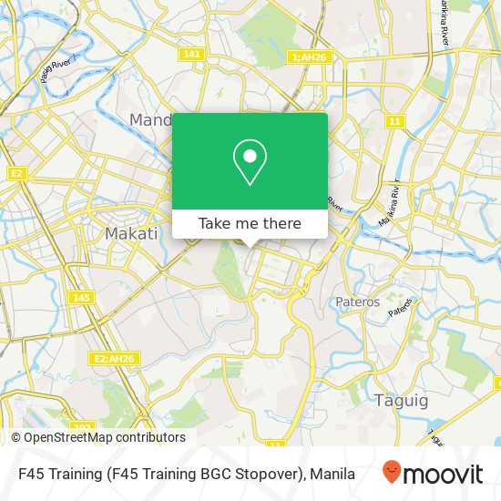 F45 Training (F45 Training BGC Stopover) map