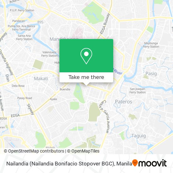 Nailandia (Nailandia Bonifacio Stopover BGC) map