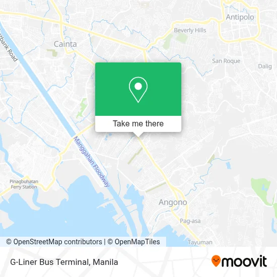 G-Liner Bus Terminal map