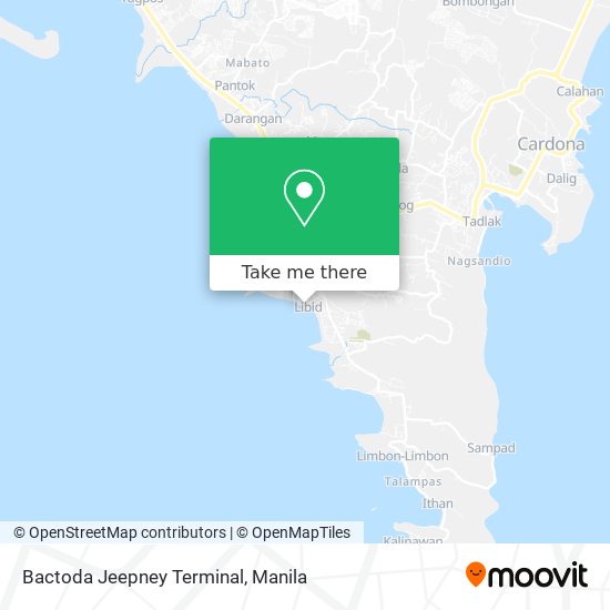 Bactoda Jeepney Terminal map