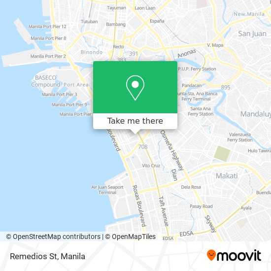 Remedios St map