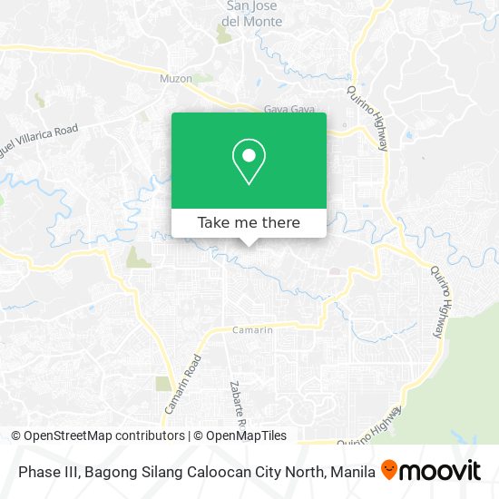 Phase III, Bagong Silang Caloocan City North map