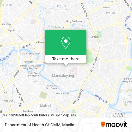 Department of Health-CHDMM map