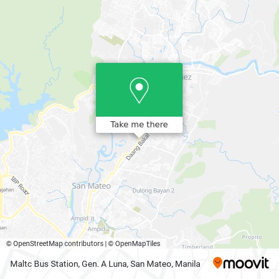 Maltc Bus Station, Gen. A Luna, San Mateo map