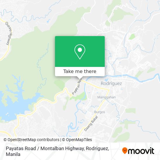 Payatas Road / Montalban Highway, Rodriguez map