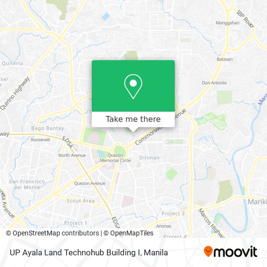 UP Ayala Land Technohub Building I map