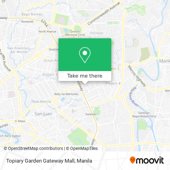 Topiary Garden Gateway Mall map