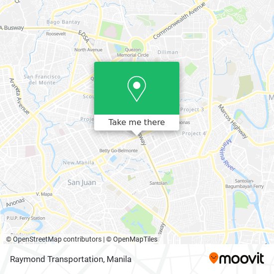 Raymond Transportation map