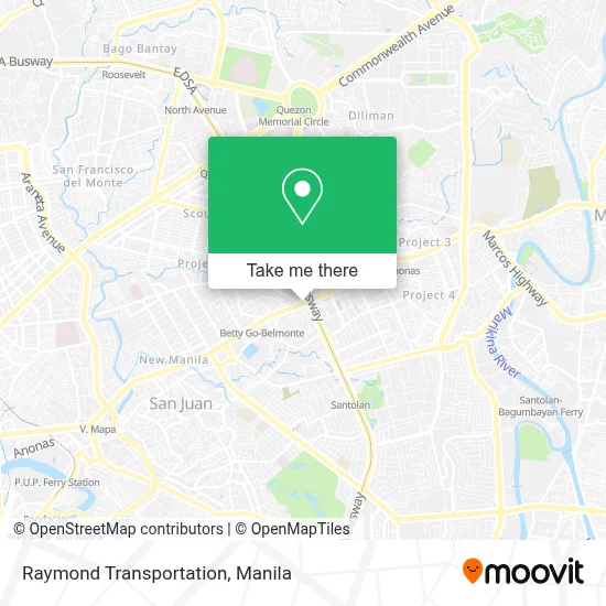 Raymond Transportation map