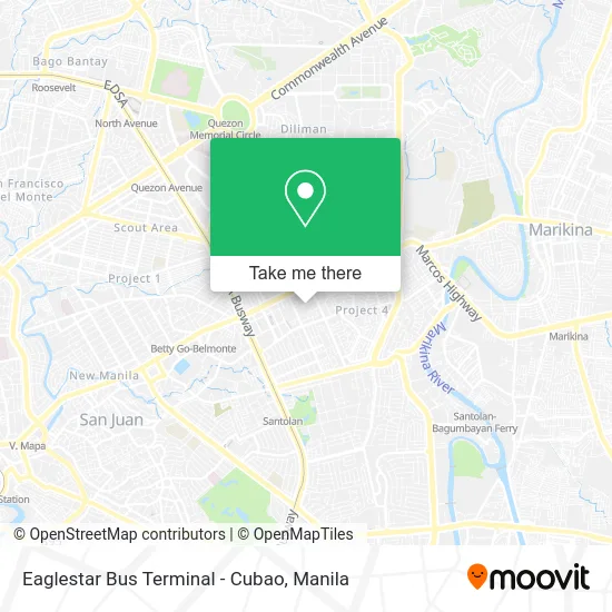Eaglestar Bus Terminal - Cubao map