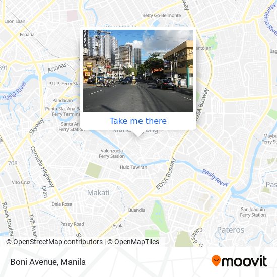 Boni Avenue map