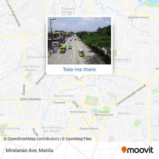 Mindanao Ave map