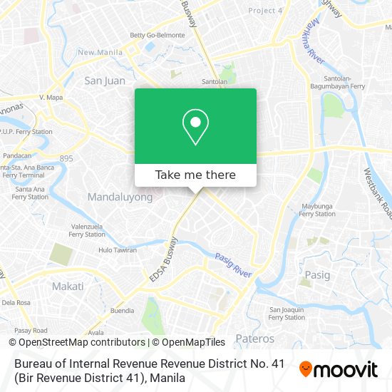 Bureau of Internal Revenue Revenue District No. 41 (Bir Revenue District 41) map