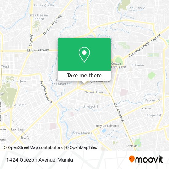 1424 Quezon Avenue map