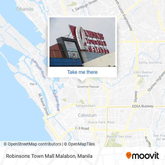 Robinsons Town Mall Malabon map