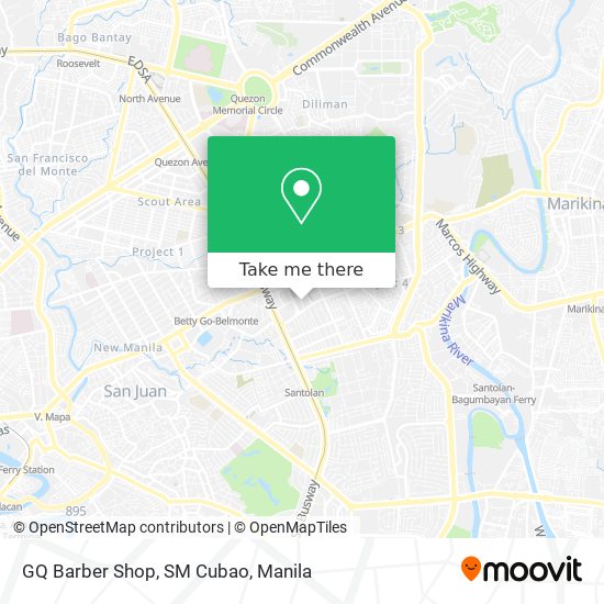 GQ Barber Shop, SM Cubao map