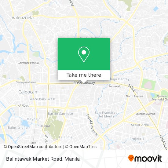 Balintawak Market Road map