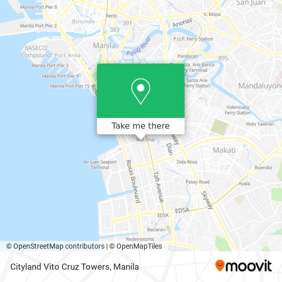 Cityland Vito Cruz Towers map