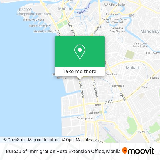 Bureau of Immigration Peza Extension Office map