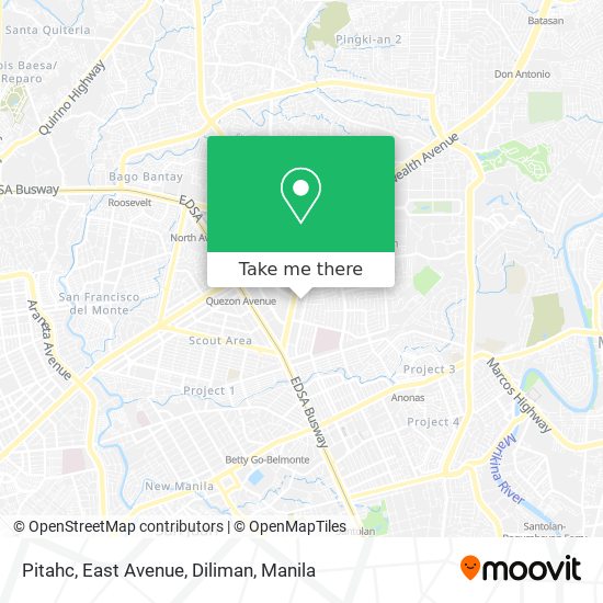 Pitahc, East Avenue, Diliman map