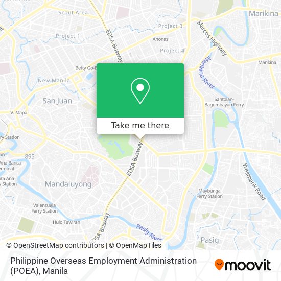 Philippine Overseas Employment Administration (POEA) map