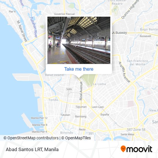 Abad Santos LRT map