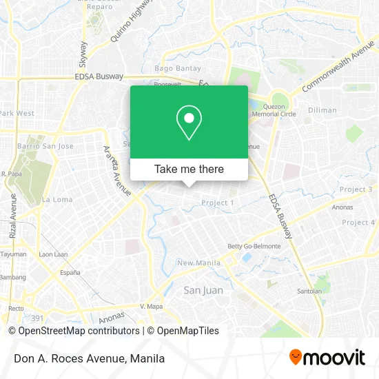Don A. Roces Avenue map