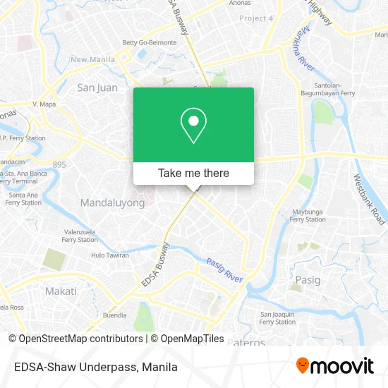 EDSA-Shaw Underpass map