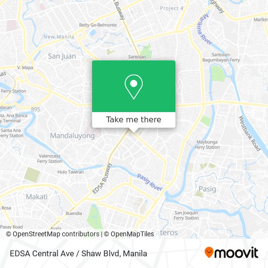 EDSA Central Ave / Shaw Blvd map