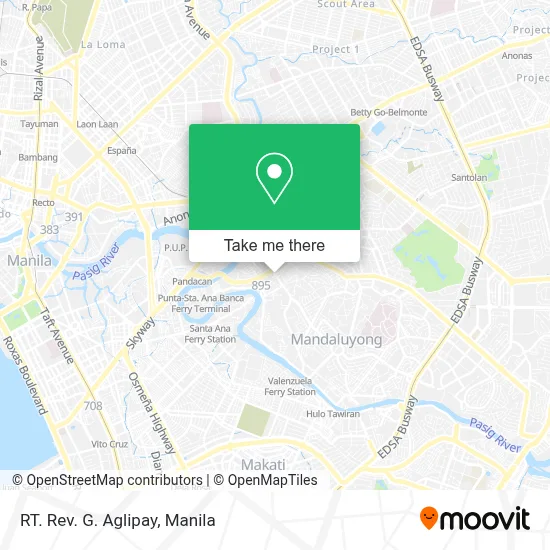 RT. Rev. G. Aglipay map