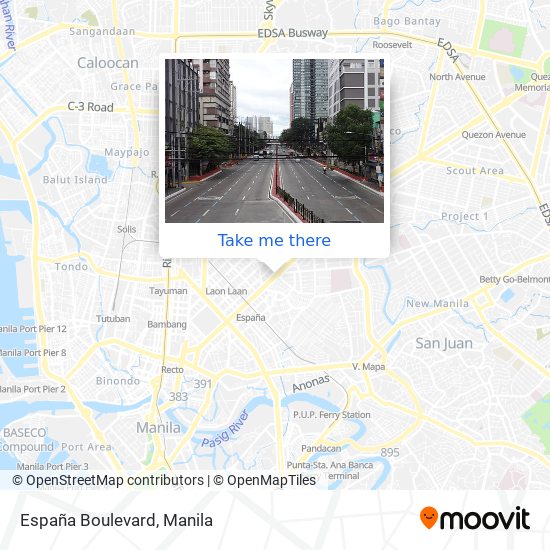 España Boulevard map