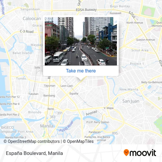 España Boulevard map