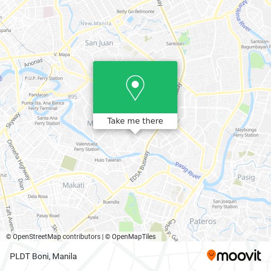 PLDT Boni map