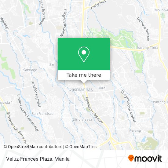 Veluz-Frances Plaza map